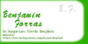 benjamin forras business card