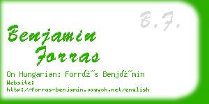 benjamin forras business card